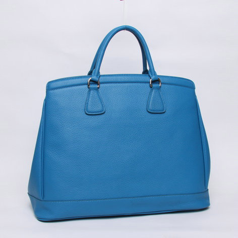 2014 Prada original grainy calfskin tote bag BN2440 blue